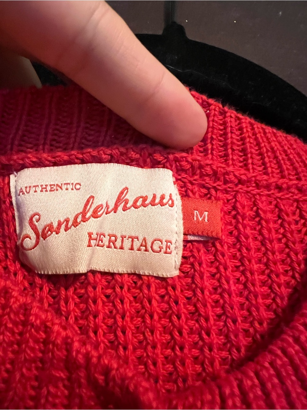 Sonderhaus Harbor Cardigan in Cherry Red, size M - Picture 2 of 6